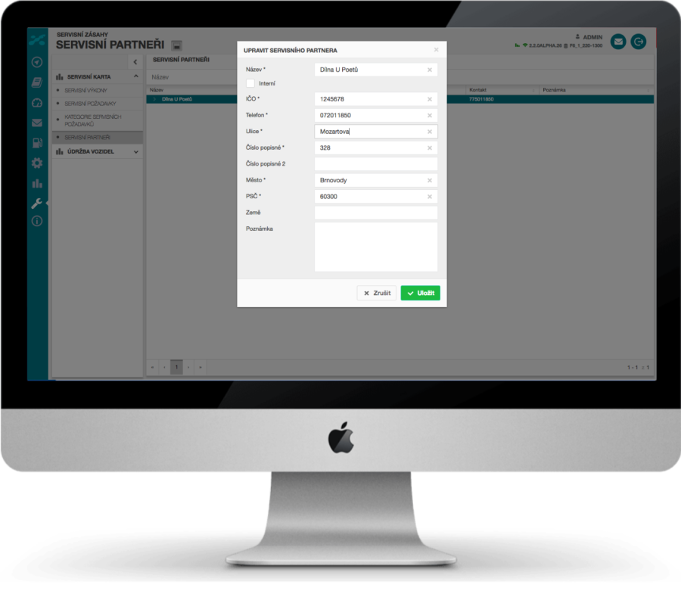 Service system for recording maintenance requirements and regular service events — screenshot 6
