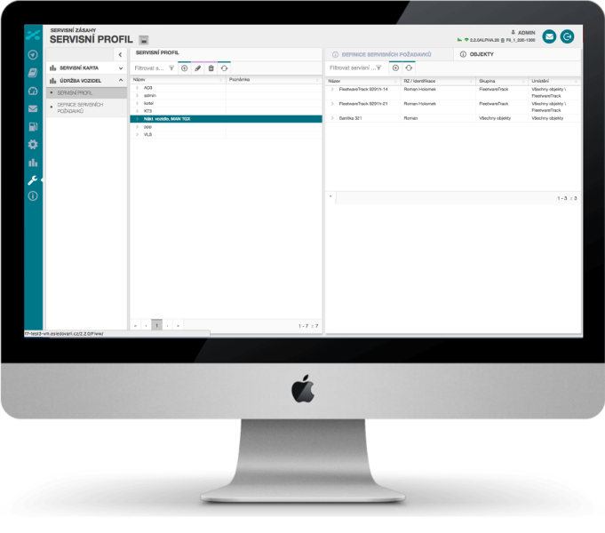 Service system for recording maintenance requirements and regular service events — screenshot 7
